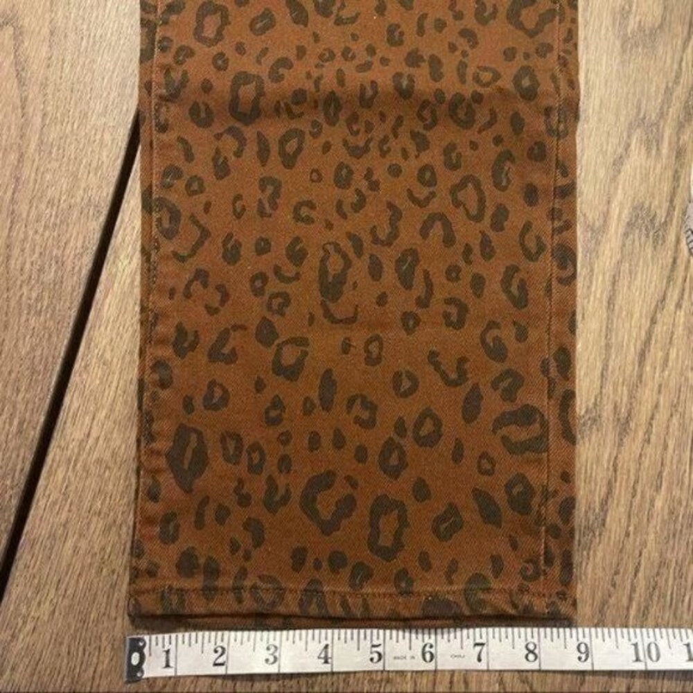 A New Day Leopard Print High Rise Straight Leg Crop Jeans Size 8 - Picture 15 of 15